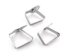 Meirrai Morsetti per Tovaglie in Metallo per Esterni Morsetti per Tovaglie in Acciaio Inossidabile Morsetti per Tovaglie Morsetti per Tavoli Copritavolette, 4 Pezzi (Tableware)