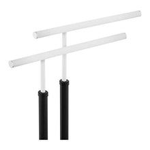 Uniprodo Porta Asciugamani da Terra Piantana Portasciugamano UNI_STAND_03 (2 barre, Mobile, 3 kg, Bianco/Nero)