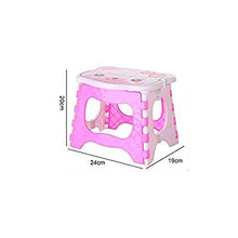 zyh Sgabello con Gradino Pieghevole,Sgabello Pieghevole Portatile,Sgabello da Bagno da Giardino da Cucina-Rosa,Sgabello in plastica (1 Articolo)