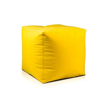 Ecopuf Cube S Pouf Poggiapiedi da Esterno in Poliestere Impermeabile Pieno di Palline di Polistirolo