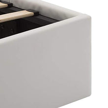 Tidyard Struttura Letto Singolo/Matrimoniale Moderno a Doghe con LED Rivestimento in Similpelle,Letto a Doghe,100x200cm,Bianco