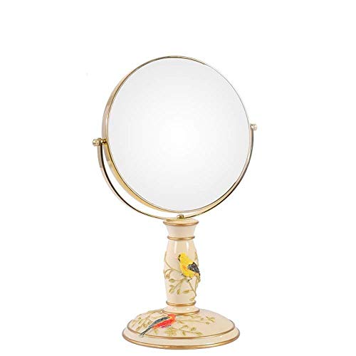 KK Zachary Specchio Specchio Trucco Vintage, Specchio 360 °;Supporto Girevole, Ingrandimento 1X E 3X, Specchio Cosmetico Rotante Doppio Laterale Doppio Rotante