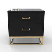 RKRZLB Camera da Letto,Comodino Sospeso con 2 Cassetti in Legno Moderno 17.7x15.7x19.7inch Cassettiere Cameretta (Color : Black)