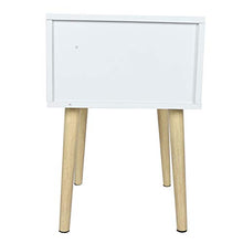 Estink - Comodino con 2 cassetti, tavolo da notte bianco, 2 cassetti, 40 x 40 x 58 cm