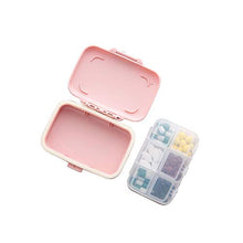LKH Portapillole Portapillole Rosa, Dispenser per Pillole A 6 Griglie Buona Tenuta, Portapillole da Viaggio 6 Giorni, Piccolo E Portatile, 11 X 7 X 3 Cm