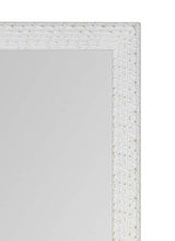 MO.WA Specchio Parete Lungo Legno Sbiancato Bianco Shabby Chic cm. 44x139 Cornice Legno da Appendere in Verticale e Orizzontale Made in Italy.