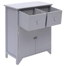 FAMIROSA Armadietto Grigio 60x30x75 cm in Legno di Paulownia