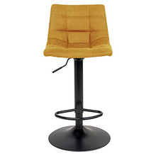 Selsey Kirme - Set di due sgabelli da bar - sedie - tessuto in velluto di senape - design moderno