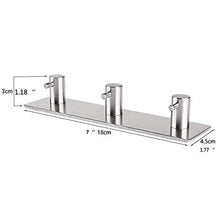 Gancio bagno cucina Potente Autoadesivo Asciugamano Asciugamano Ganci 3 Ganci In Acciaio Inox Impermeabile Porta Parete Ganci Appendiabiti Appendiabiti for Cucina Bagno Soggiorno Gancio per asciugaman