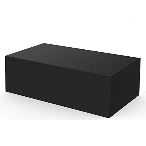 DIANPU Copertura per Mobili da Giardino, Copertura Impermeabile E Antipolvere Cortile Interno Ed Esterno, Tavolo Pranzo All'aperto Sedia con Coulisse Antivento (308 * 138 * 89cm,Nero)