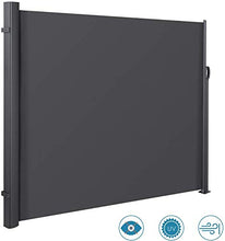 MVPOWER Tenda Laterale, 300 cm x 180 cm Tenda da Sole Laterale, Tenda da Esterni per Privacy, Tenda a Scorrimento Laterale per Protezione da Sole da Giardino/Balcone /Terrazzo,Nero