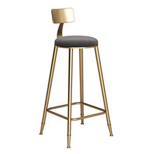 YS Sedia Sgabello da Bar Sedile Bar, Ferro Arte Tempo Libero Moda Nordica Pranzo a Casa Stile Industriale Alto per Ristorante Sweet Shop Cafe,Grigio,68Vm