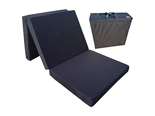 Natalia Spzoo Materasso Pieghevole Lunghezza 180x80x10 cm con Sacchetto (Nero 0001)