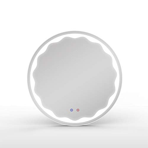 Salone di bellezza specchio di bellezza smart touch screen bagno specchio luminoso a LED hotel hotel rotondo specchio da bagno intelligente specchio per il trucco luminoso specchio senza cornice con