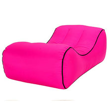 MINMINA Divano Gonfiabile Divano Pigro Divano Gonfiabile Pigro Esterno Letto d'Aria Portatile in Nylon antistrappo Materiale 5 Secondi Gonfiabile 75 * 50 * 30cm, Rosso