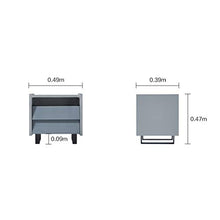 Comodino Moderno e Minimalista Camera da Letto in Stile Nordico 2 Armadio di stoccaggio carico 300 kg-49x39x47 cm FANJIANI