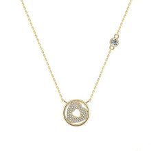 Collana In Argento Sterling, Collana Di Placcatura Semplice In Argento Sterling Placcato In Argento Oro, Collana Di Placcatura Del Cuore D'Amore, Utilizzata Come Regalo Per La Festa Della Mamma, Fest
