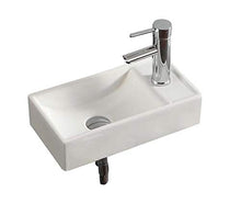 Home Forniture BAGNO LAVABO RETTANGOLARE IN CERAMICA - RUBINETTO A destra