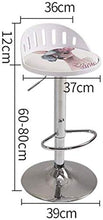 LWW Sgabelli, con schienale, similpelle esterni orientabili Ascensore girevole a gas, Chrome poggiapiedi e base per la prima colazione, Contatore, cucina e casa Sgabelli,F
