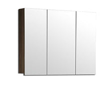 Jindoli - Set completo di mobili da bagno, 100 cm, colore: marrone, con 1 mobile da bagno a 2 cassetti + un mobile alto a specchio a 3 ante e una colonna 2 ante reversibile.