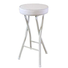 Sgabello Pieghevole Portatile,Struttura in Metallo per Sgabello da Bar Leggero, per Bagno da Campeggio da Giardino da Cucina per Adulti (Altezza Seduta: 49 cm / 63 cm)