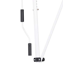 lyrlody, tenda da balcone, a scomparsa manuale, con braccio snodato per l'uso in giardino in cortile, 3 x 1,2 m (blu e bianco)