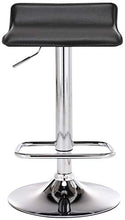 CLP Sgabello Bar Dyn Imbottito in Similpelle I Sedia Bancone Regolabile 60-78 CM I Sgabello Alto Girevole 360°, Colore:Nero