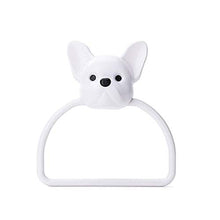 Guiping - Portasciugamani da parete per bagno, bagno, WC, bambino, con motivo animale, per casa, cucina, con anello (colore: cucciolo)