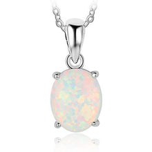 Collana In Argento Sterling, 925 Sterling Argento Stile Moda Personalizzato Cristallo Geometrico Opalnecklace, Adatto Per La Festa Della Mamma, Regali Di Anniversario E Regali Di Compleanno