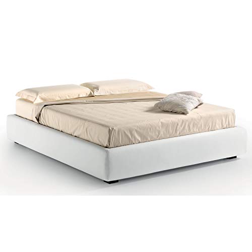 Letti Per Dormire.it - SOMMIER Gold Matrimoniale o Una Piazza e Mezza - con Box Contenitore Misure 120x190 o 160x190 o 160x200, Rivestimenti SFODERABILI Tesuto Ecopelle Microfibra