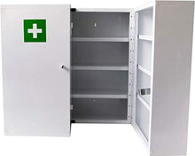 Armadietto per medicinali in metallo con 2 ante di colore bianco da parete