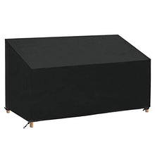SanGlory Copri Panca a 3 Posti Copertura per Panca da Giardino, Copertura Panchina Impermeabile Telo Oxford Resistente allo Strappo Custodia per Panchina da Giardino (163x66x63/89cm)