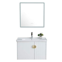Set di Mobili da Bagno Combinazione Set di armadietto per mobili per armadietto a Specchio Cabinet Set con Specchio (Color : White, Size : 48x81x53cm)