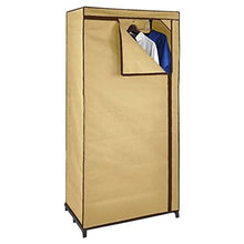 1a-handelsagentur Tessuto Guardaroba Beige Con Cremagliere Dell'Indumento Armadio di Stoffa Armadio IN
