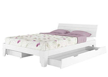 Erst-Holz Solido Elegante Letto Matrimoniale bianco140x200 in Pino con doghe rigide 60.54-14W