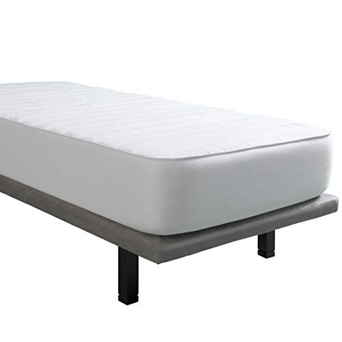 tural - Coprimaterasso Trapuntato Anti-Acari Reversibile - Coprimaterasso Imbottito. Singolo 80x190/200 cm - Proteggi Materasso Trapuntato