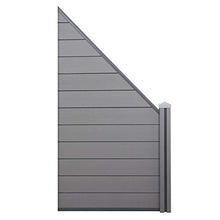 Mendler Pannello supplementare frangivento Obliquo SX Privacy Sarthe WPC 98cm Grigio