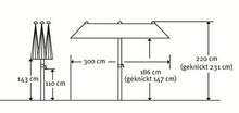 Schneider Schirme 746 – 02, Ombrello Salerno, colore: naturale, rettangolare, 300 x 150 cm