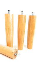 viglietti Set di 4 Pezzi Piedi Faggio con Bulloni per Reti a Doghe in Legno, H 25 cm