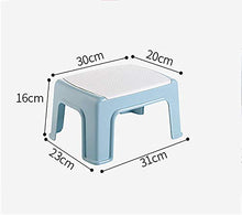 WYB Sgabello in plastica, Sgabello Piccolo e Antiscivolo Piccolo e Leggero, poggiapiedi Portatile in One-Step, Adatto per Cucina, Bagno e Toilette,Nero