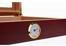 DPLQX Caja de cigarros, Finestra di Vetro Trasparente Durevole Buona Tenuta Portatile humidor per sigari ammezzati Risparmia Spazio Viaggi e trasporti,Brown_260x223x65mm/10x9x3in
