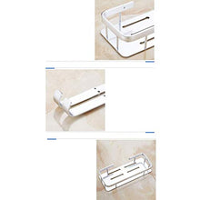 L.BAN Mensola per Doccia Rettangolare per Bagno Portaoggetti per Doccia Argento, Organizer per Doccia in Alluminio a Parete (Dimensioni: 2 Livelli)