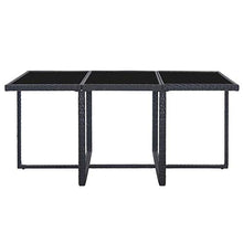 Tidyard Set da Pranzo da Giardino 11 pz con Cuscini in Polyrattan Nero,Set da Pranzo Giardino,Set di Mobili,per Balcone, Giardino o Terrazzo