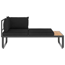 Goliraya 4 pz Set Divano da Giardino Angolare in Alluminio e WPC con Tavolino,Divano con Penisole,Salotto da Giardino,Divano Angoalre,Divano da Esterno,Divano Modulare da Esterno