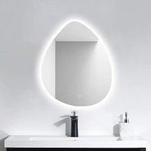 Specchio da bagno touch screen a LED specchio luminoso specchio da bagno a parete specchio irregolare supporta la personalizzazione, luce tricolore + oscuramento continuo + disappannamento + specchi