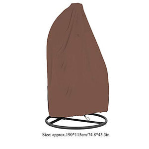 zcyg Copertura di Ricambio Dondolo da Giardino Copertura per Mobili, Giardino Patio Mobili Cover Impermeabile Sedia Aderente All'aperto Sedie A Sospensione Coperture (Beige)