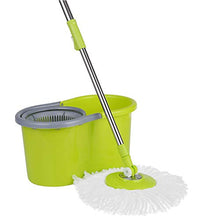 SSAYY Spray Mop Stock Spin Mop 360 Mop E Secchio Rotanti Magic Roll Mop Rotante Facile da Strizzare con 2 Testine in Microfibra