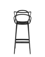 Kartell Masters Stool Sgabello, Tecnopolimero termoplastico Riciclato con Carica Minerale e Trattamento Soft-Touch, Nero, H. 75