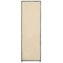 Tidyard Armadio Tessuto Non Tessuto Pieghevol con 3 Cassetti, Guardaroba Salvaspazio Richiudibile, Tubi di Ferro Resistenti All'Umidità, 87X49X159 cm Crema