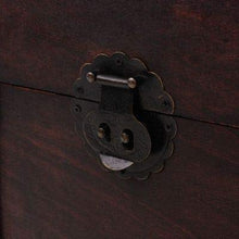Baule in legno vintage con chiusura in metallo per casa, soggiorno, camera da letto, caffetteria, bar, hotel